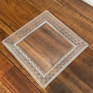 Tiffany & Co. Crystal Square Woven Plate 8”